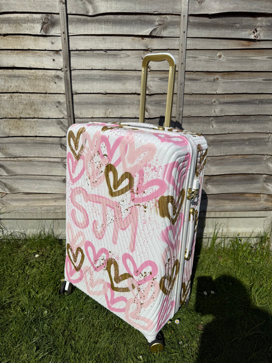Pink&gold suitcase💕☁️