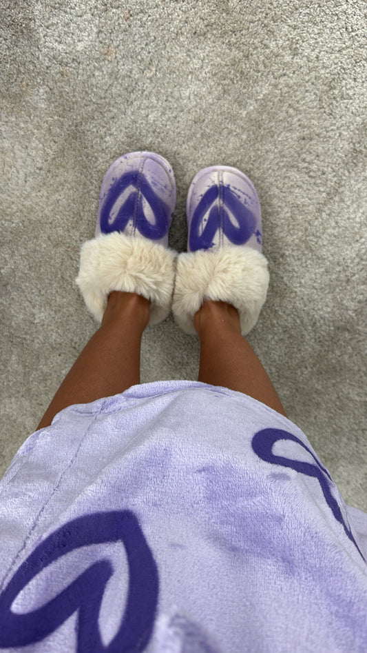 Purple slippers