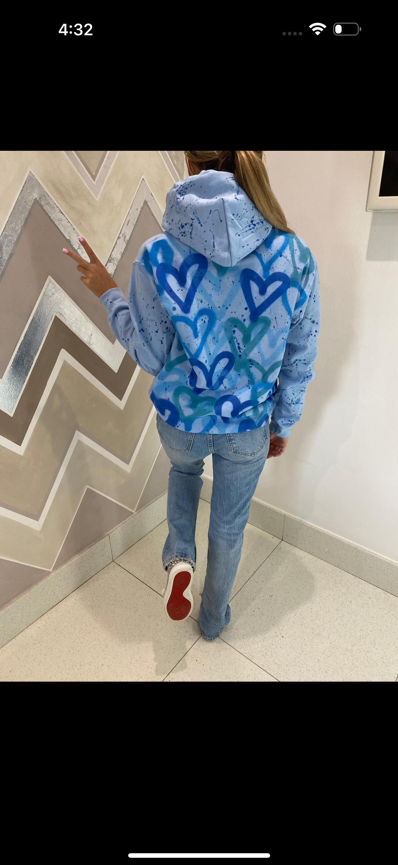 Kids Blue heart hoodie🩵💙