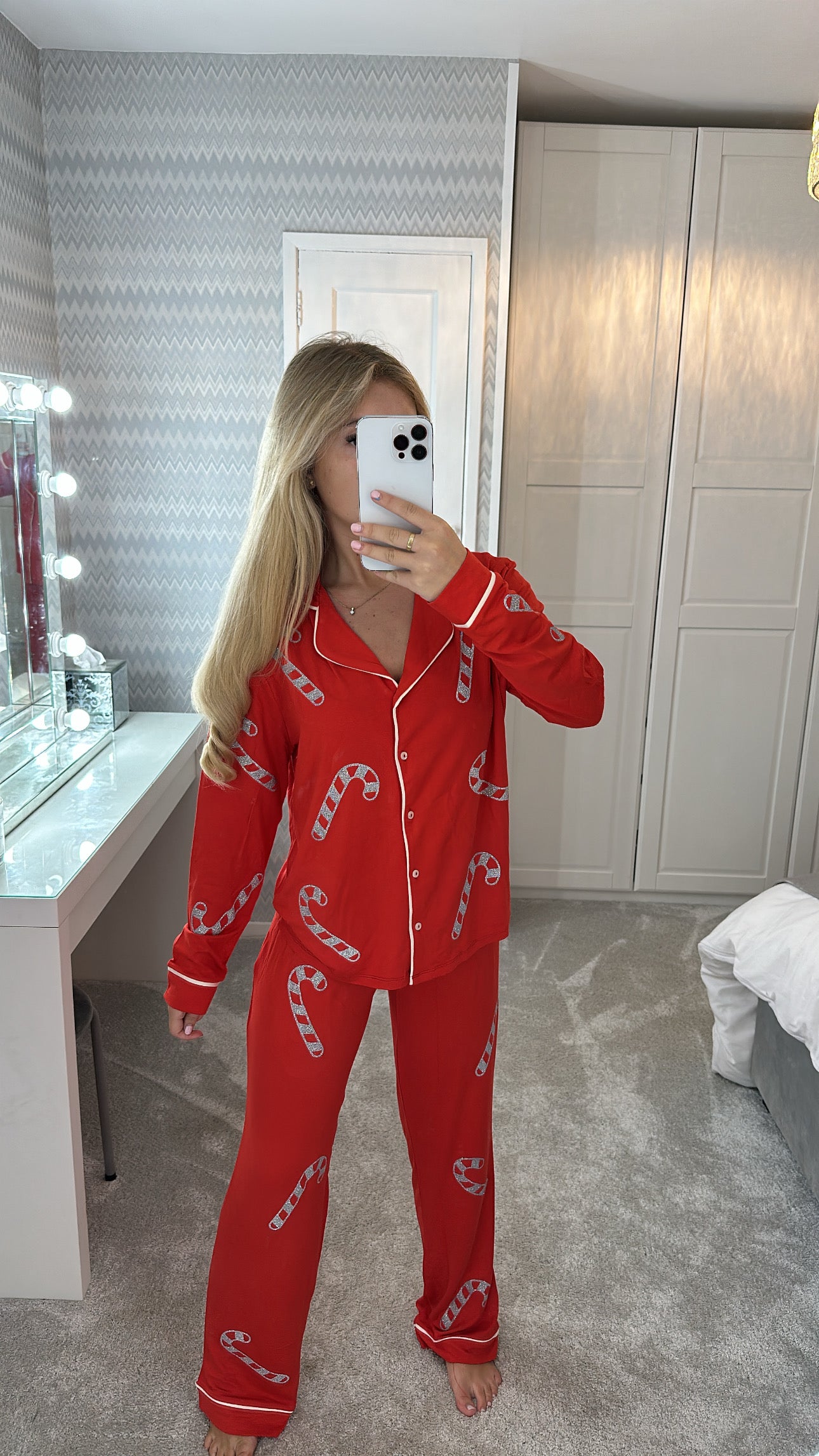 Candy cane pyjamas❤️