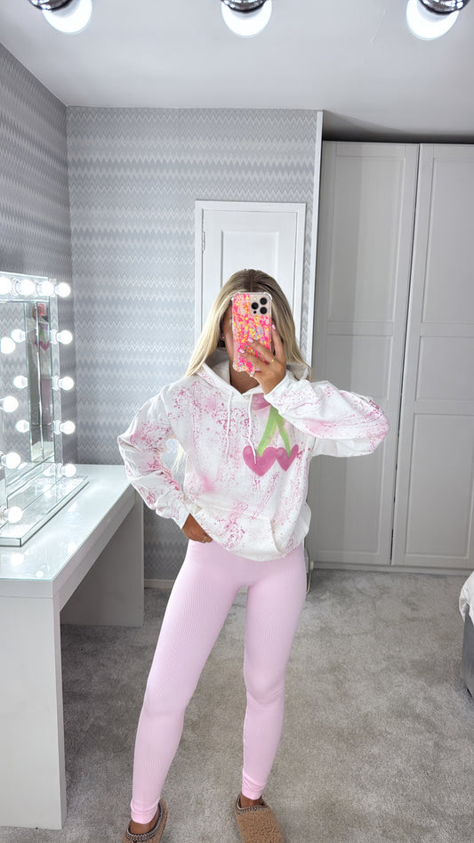 Pink cherry hoodie💕