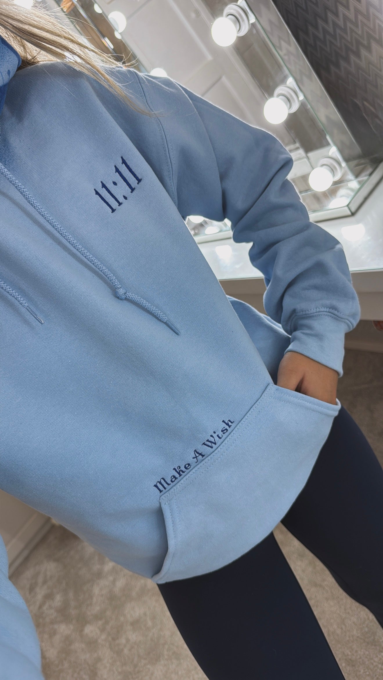 ‘11:11 make a wish’ hoodie 💙🧿🩵