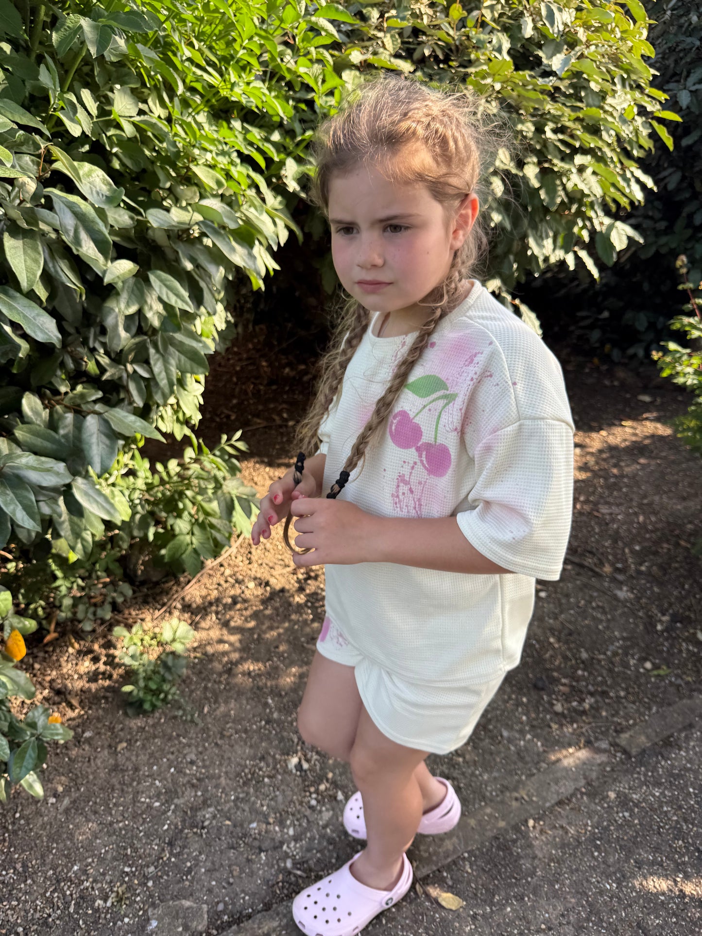 Kids cherry short set🩷🫶🏽🍒
