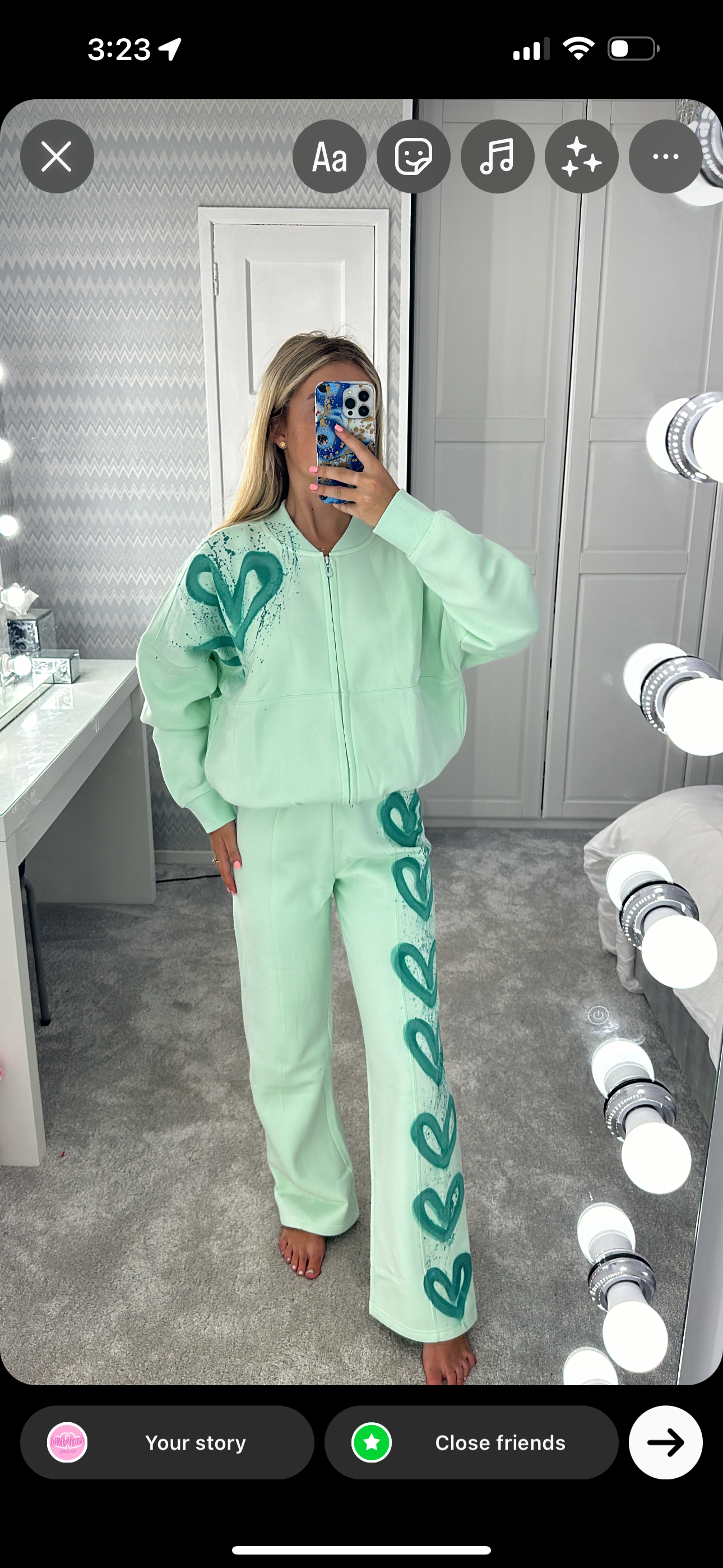 Mint heart tracksuit💚🌴