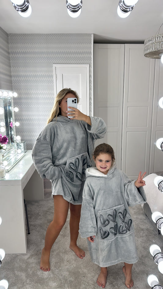 Kids grey blanket hoodie🩶🪩