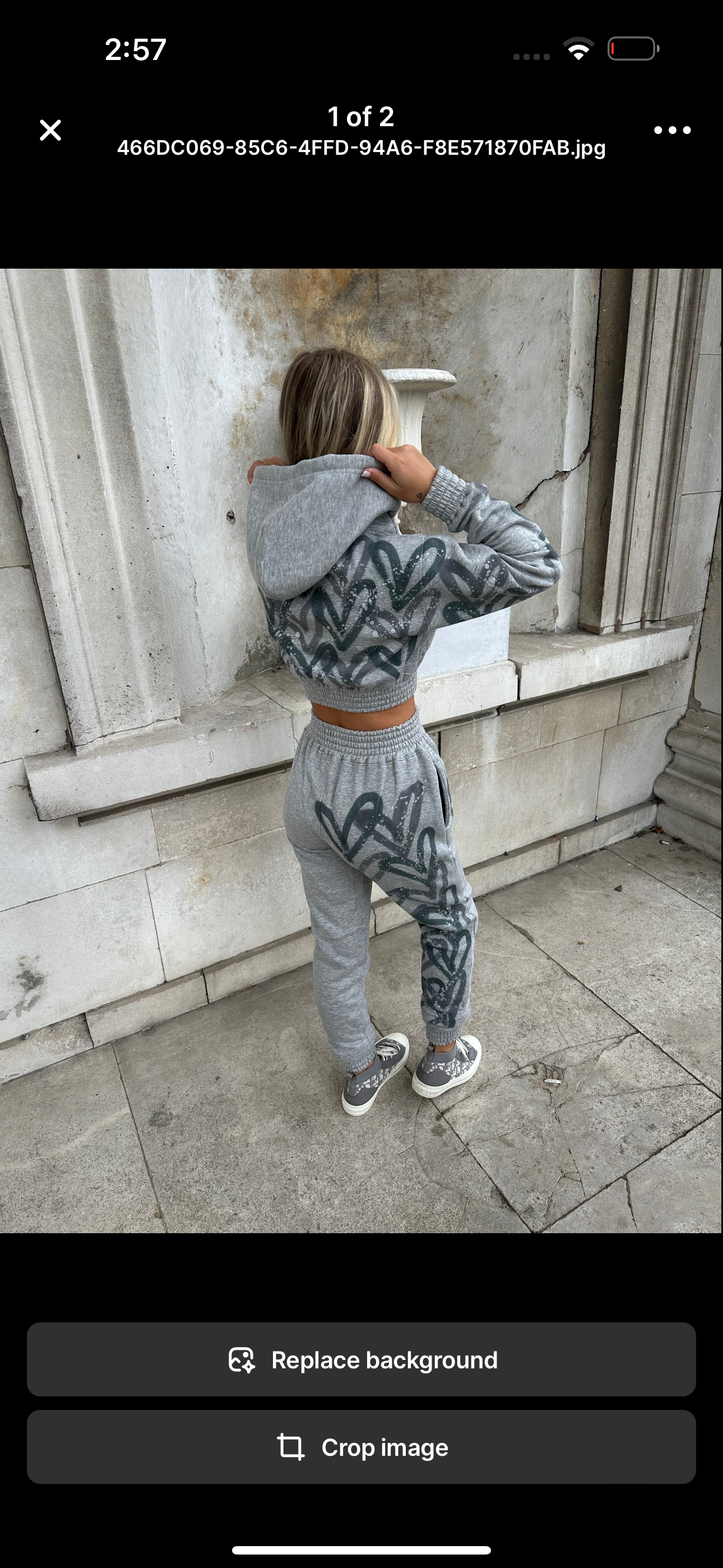 Size6 grey crop 🩶