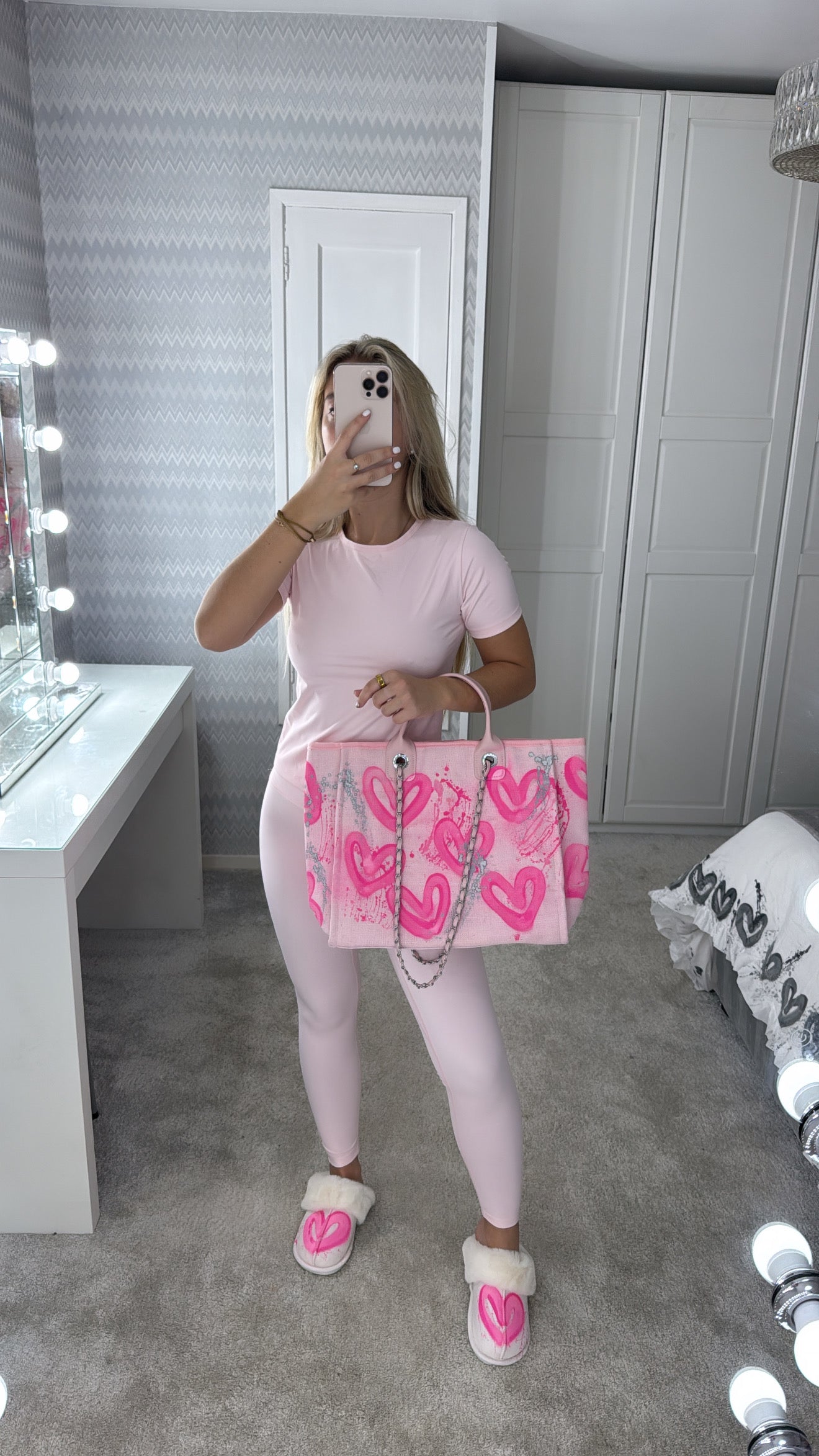 Pink heart bag 💕