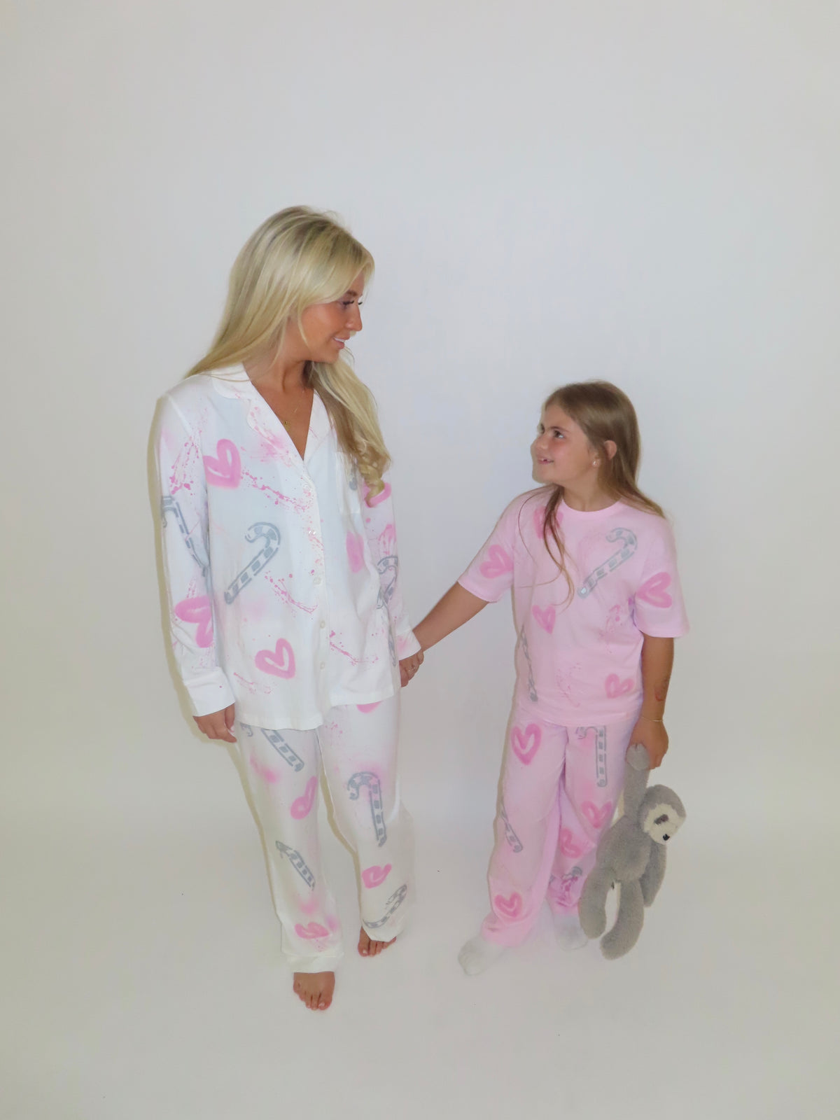 Pink&silver candy cane pyjamas 🫶🏽🍭