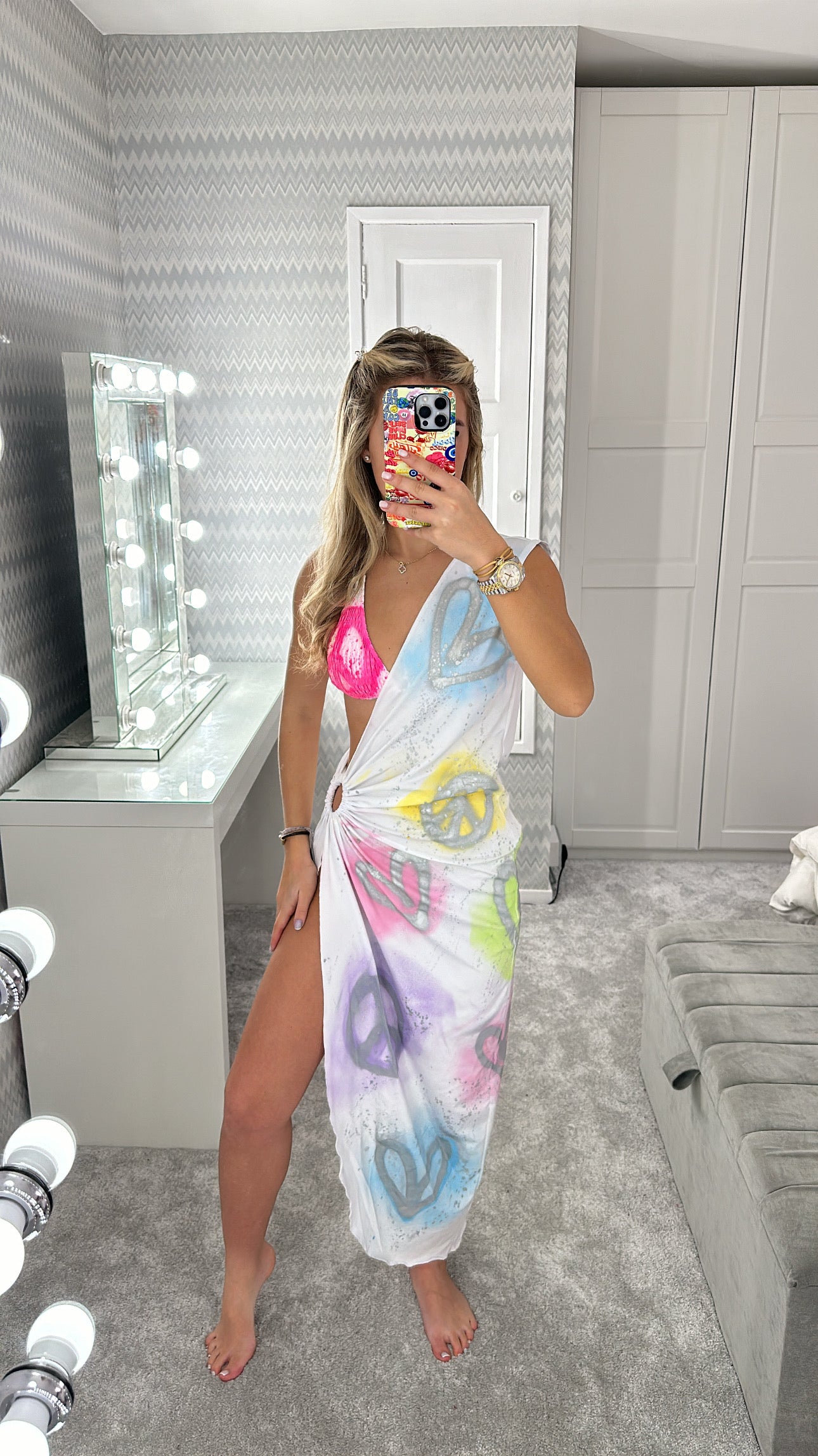 Colourful beach dress☮️💗🪩🫶🏽🩵🌴