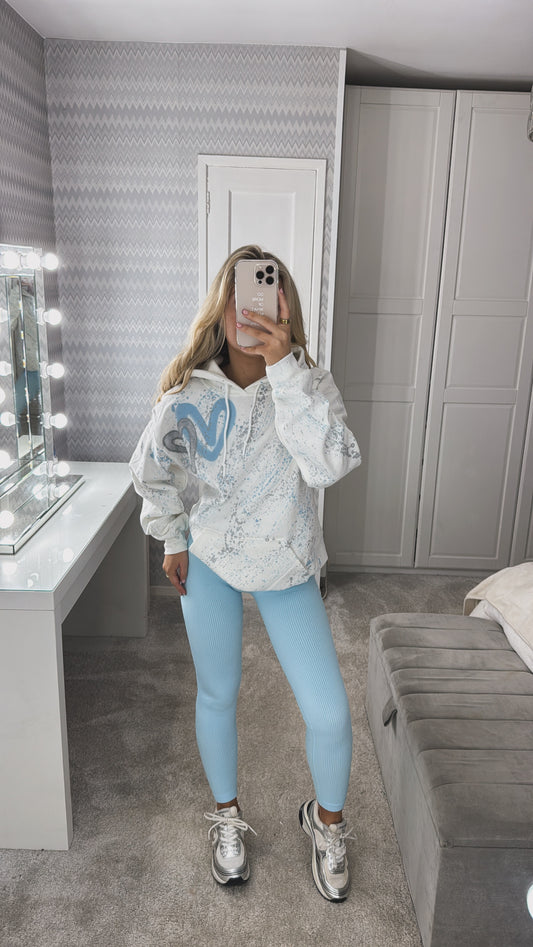 Blue&silver leggings set🩶🩵
