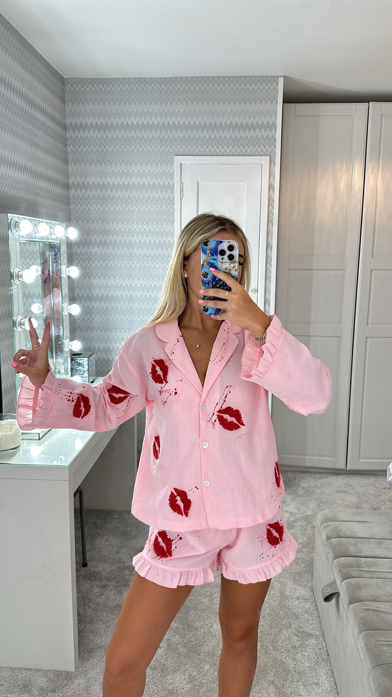 Pink lips pyjama set🩷