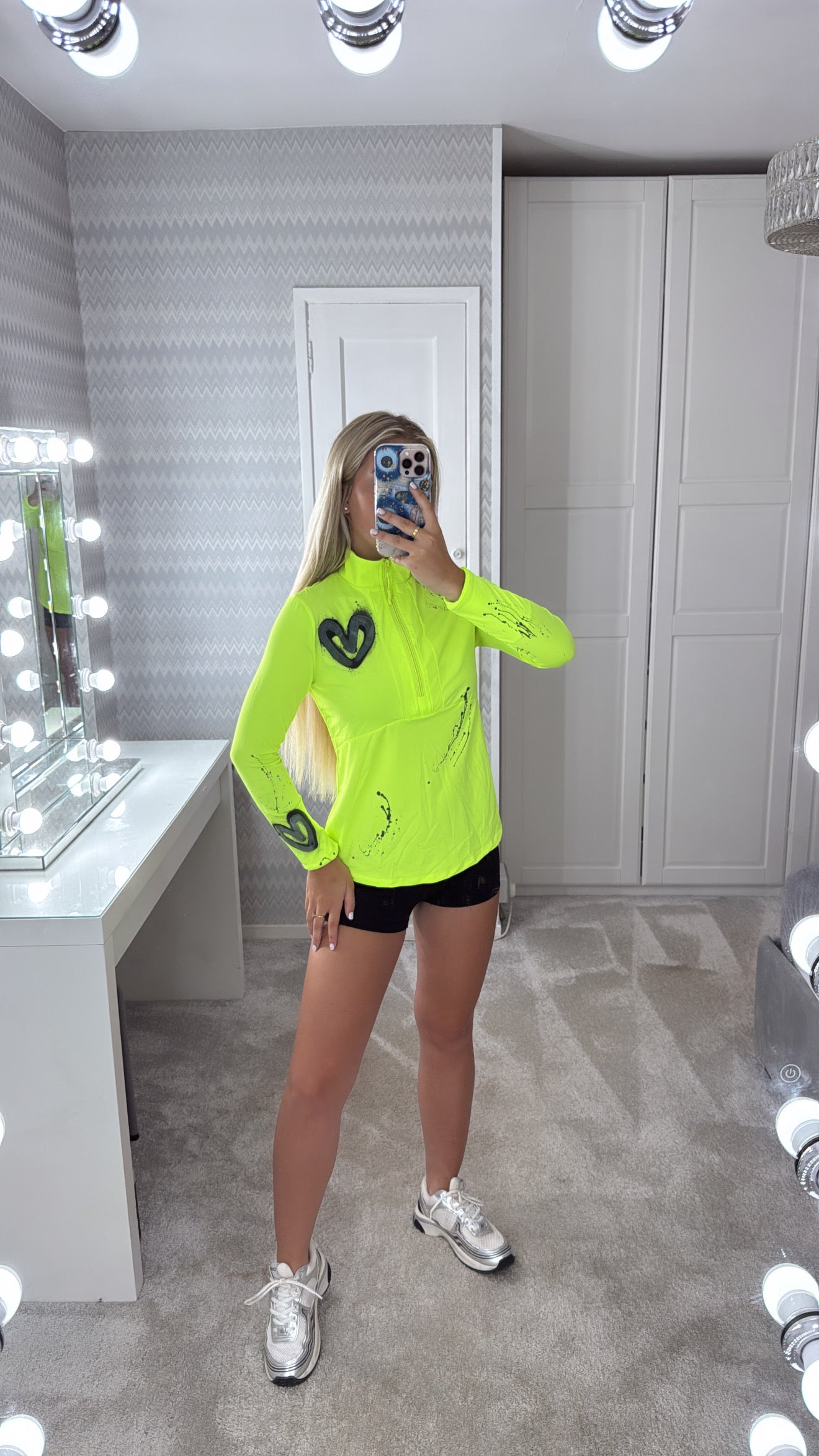 Neon yellow gym top🪩💫