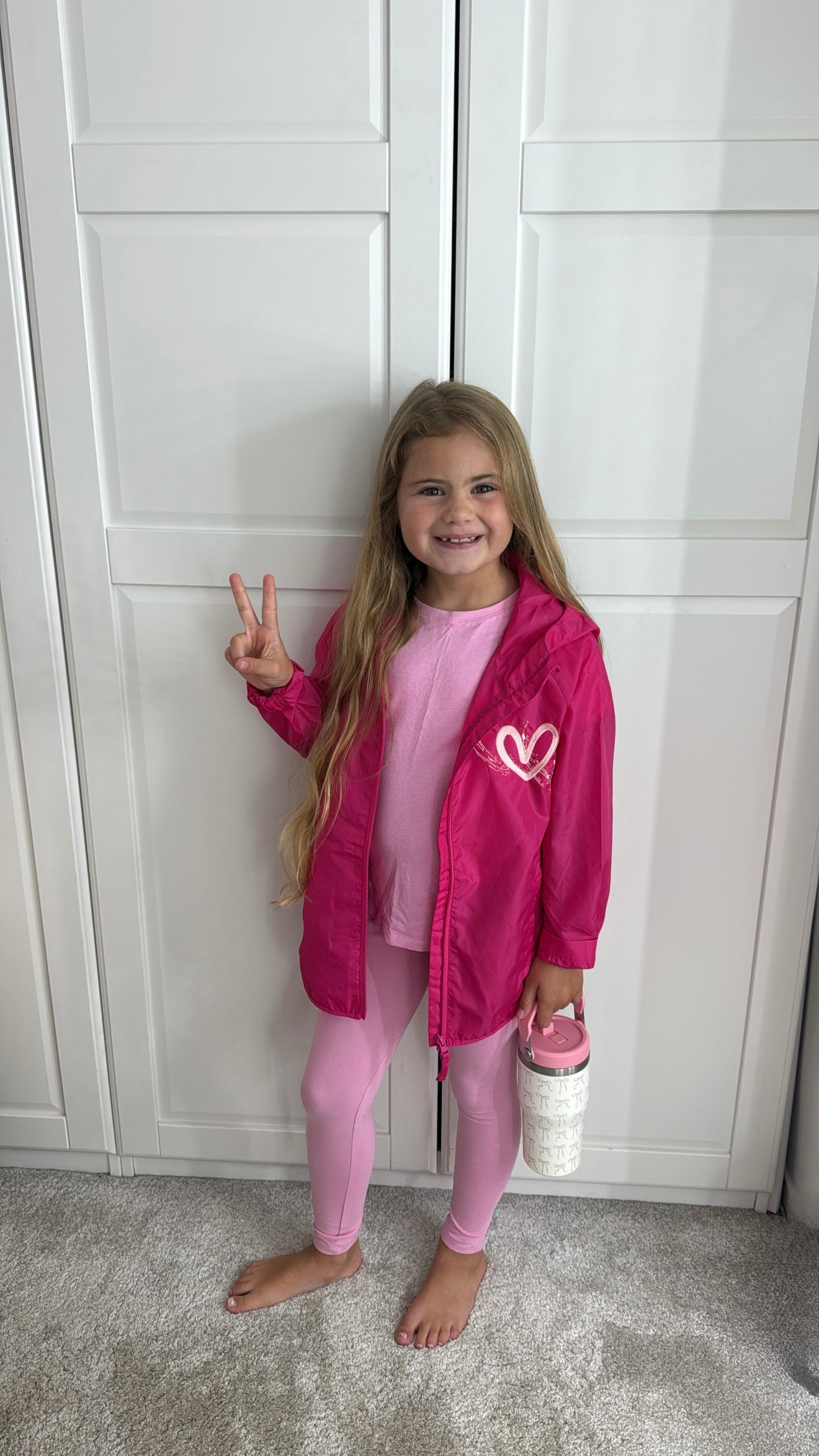 Pink heart windbreaker🩷