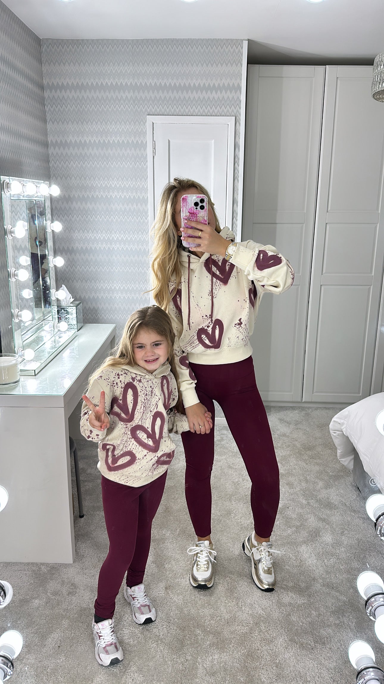 Burgundy Kids leggings set✌🏼