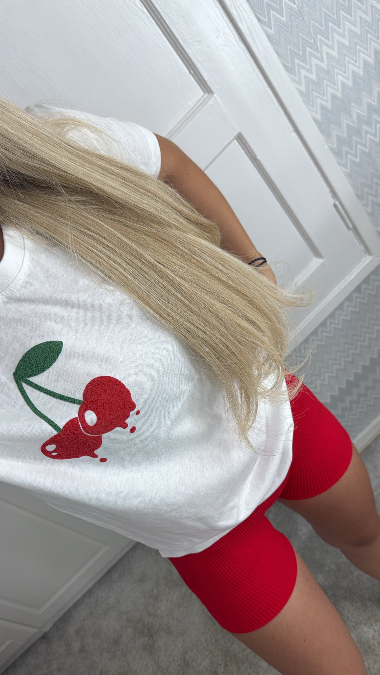 Printed cherry short set🍒