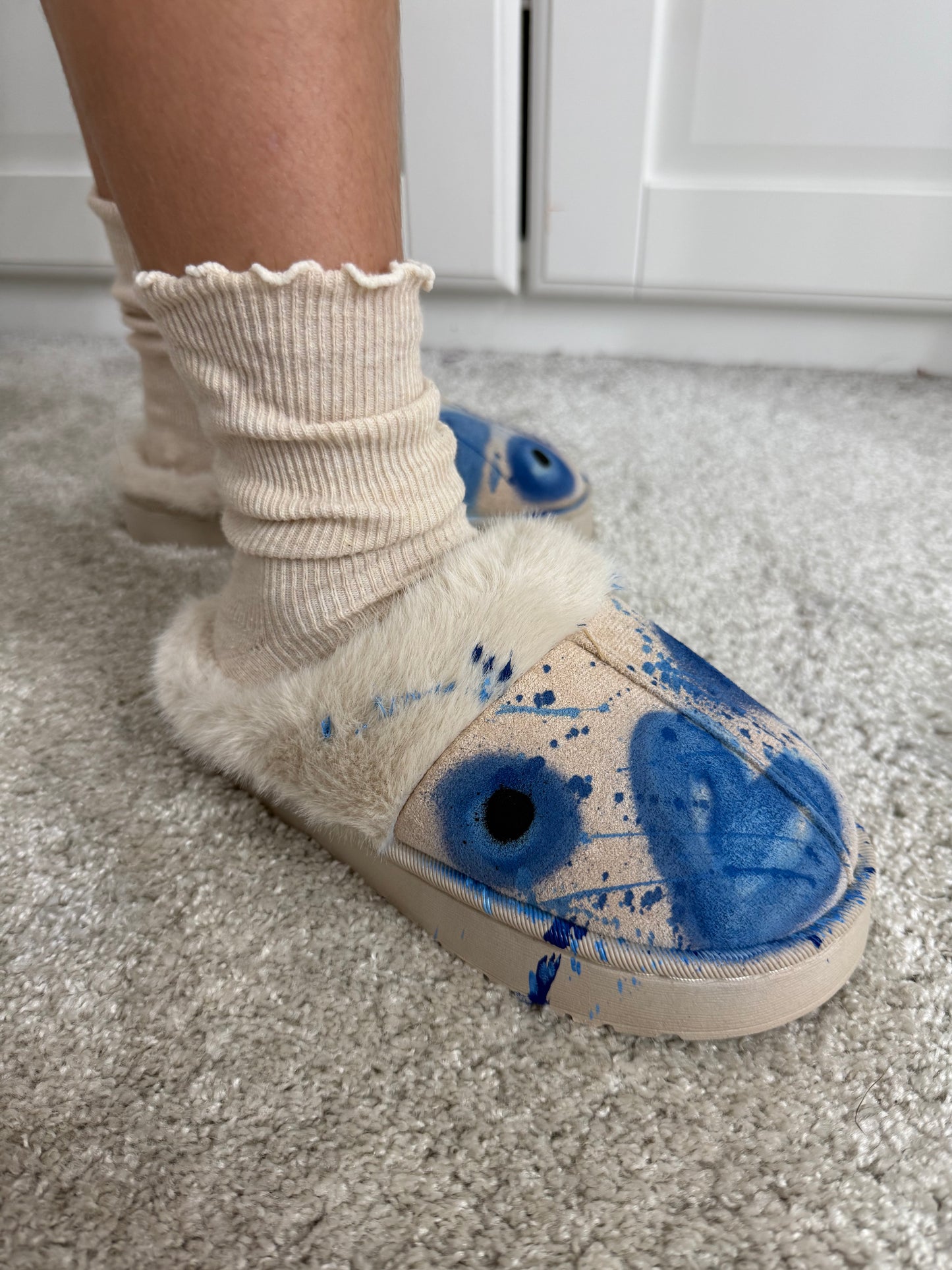 Kids Evil eye slippers🧿💙🩵