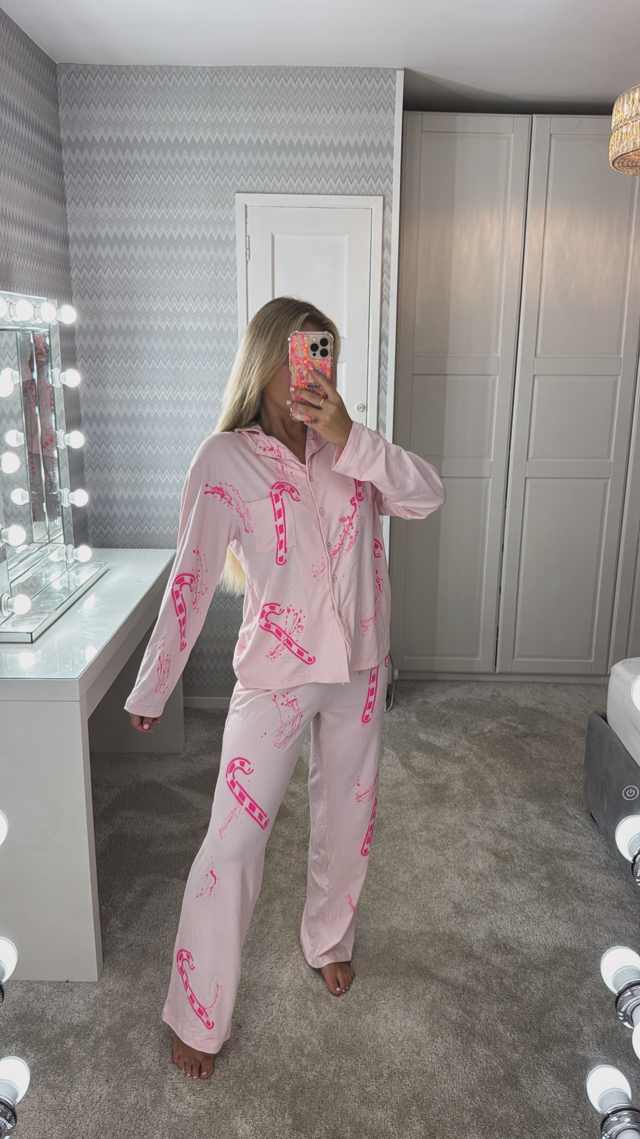 Candy cane pyjamas💕