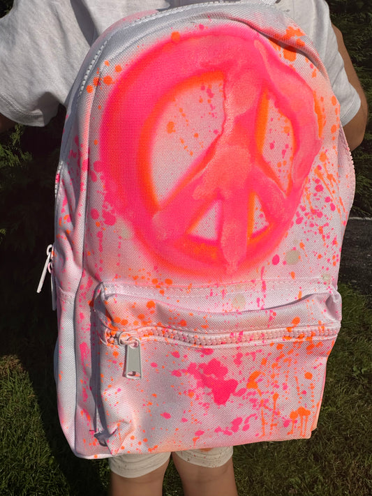 Neon peace backpack
