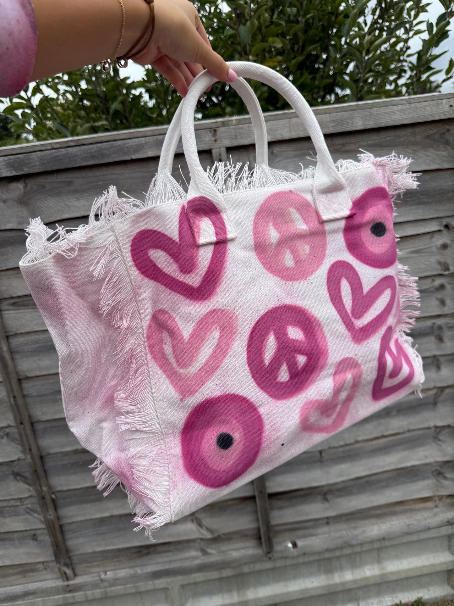 Pink evil eye beach bag💕