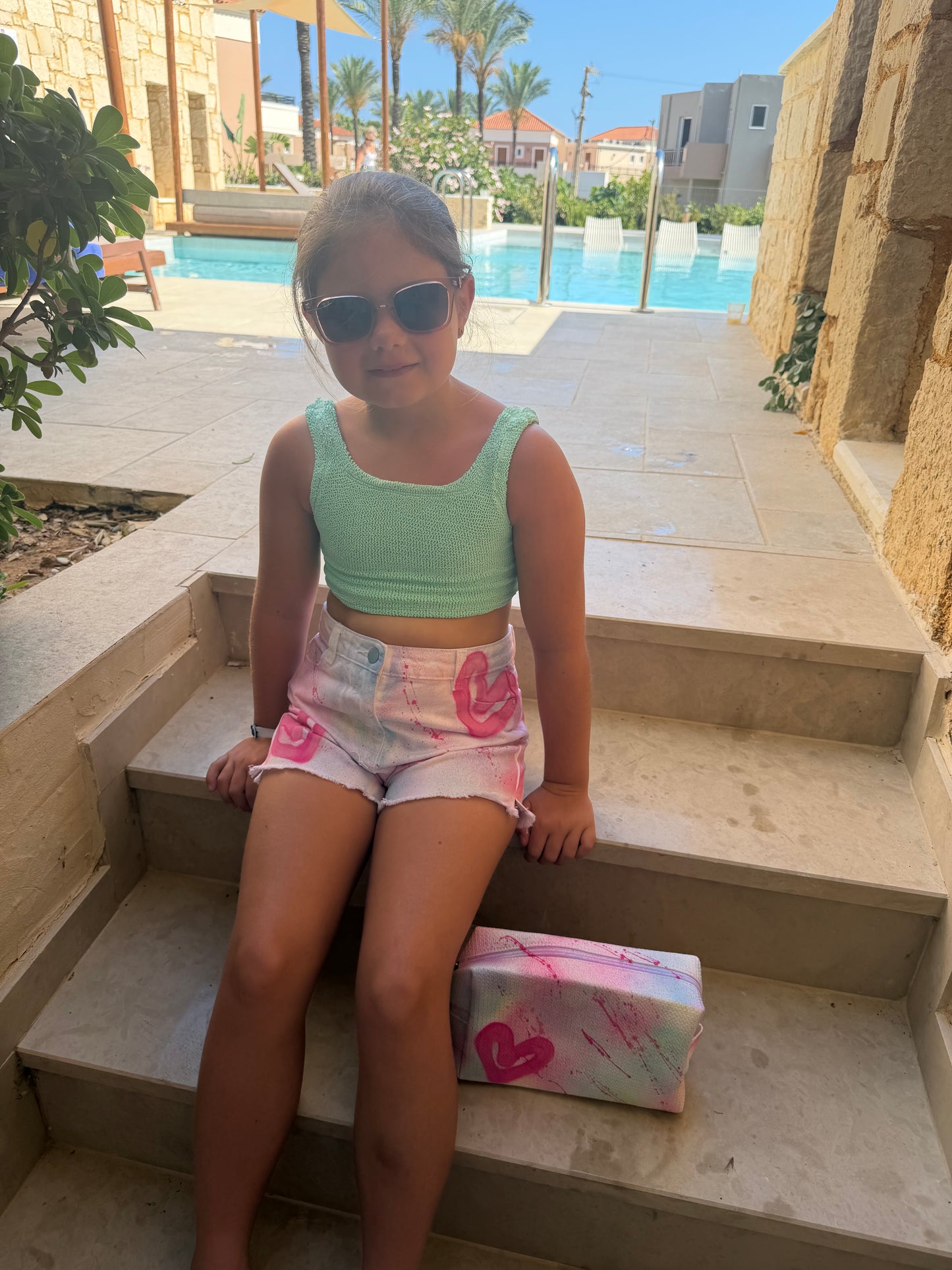 Kids rainbow shorts 🌴🫶🏽🎀
