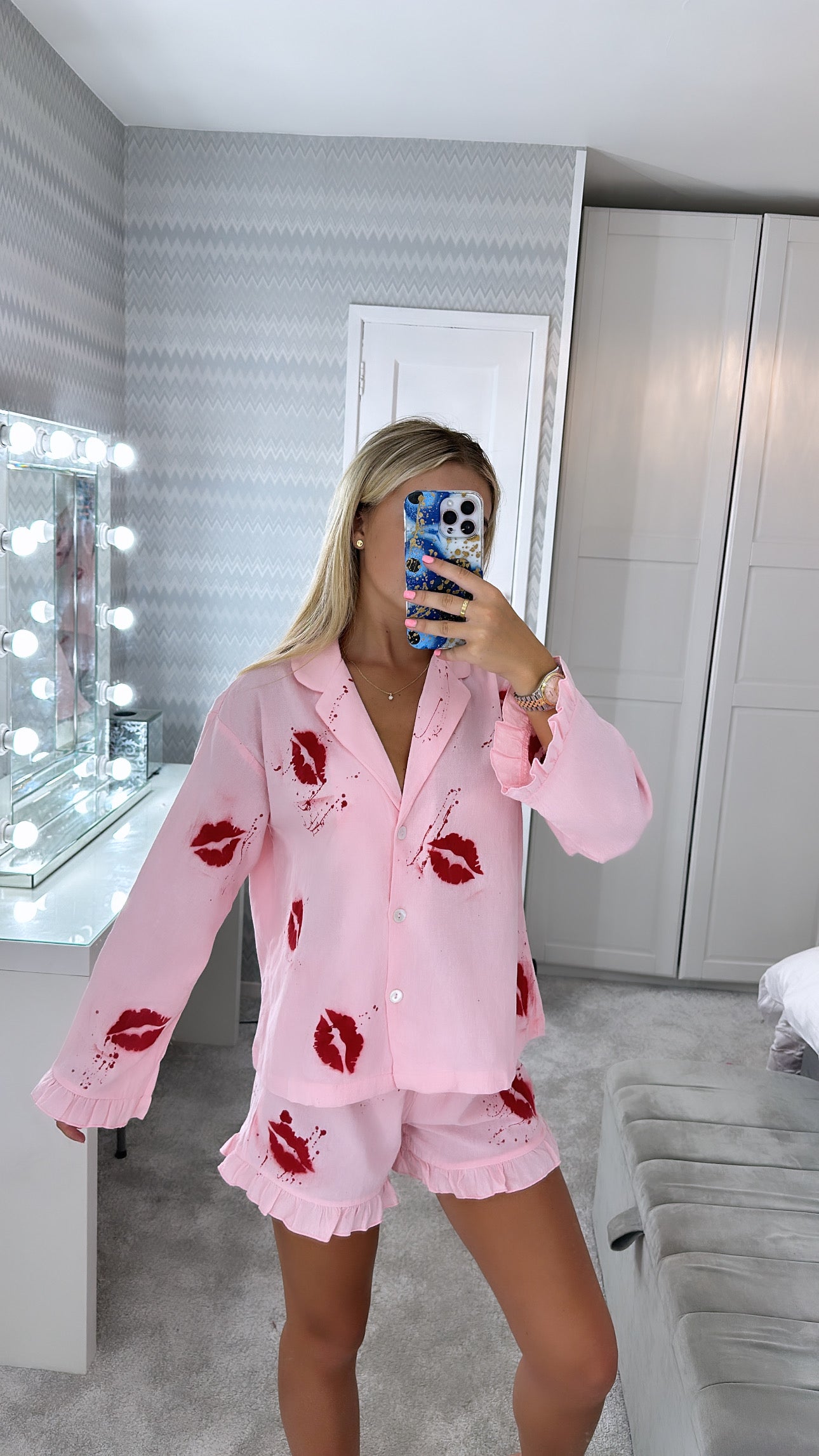 Pink lips pyjama set🩷