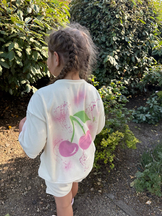 Kids cherry short set🩷🫶🏽🍒