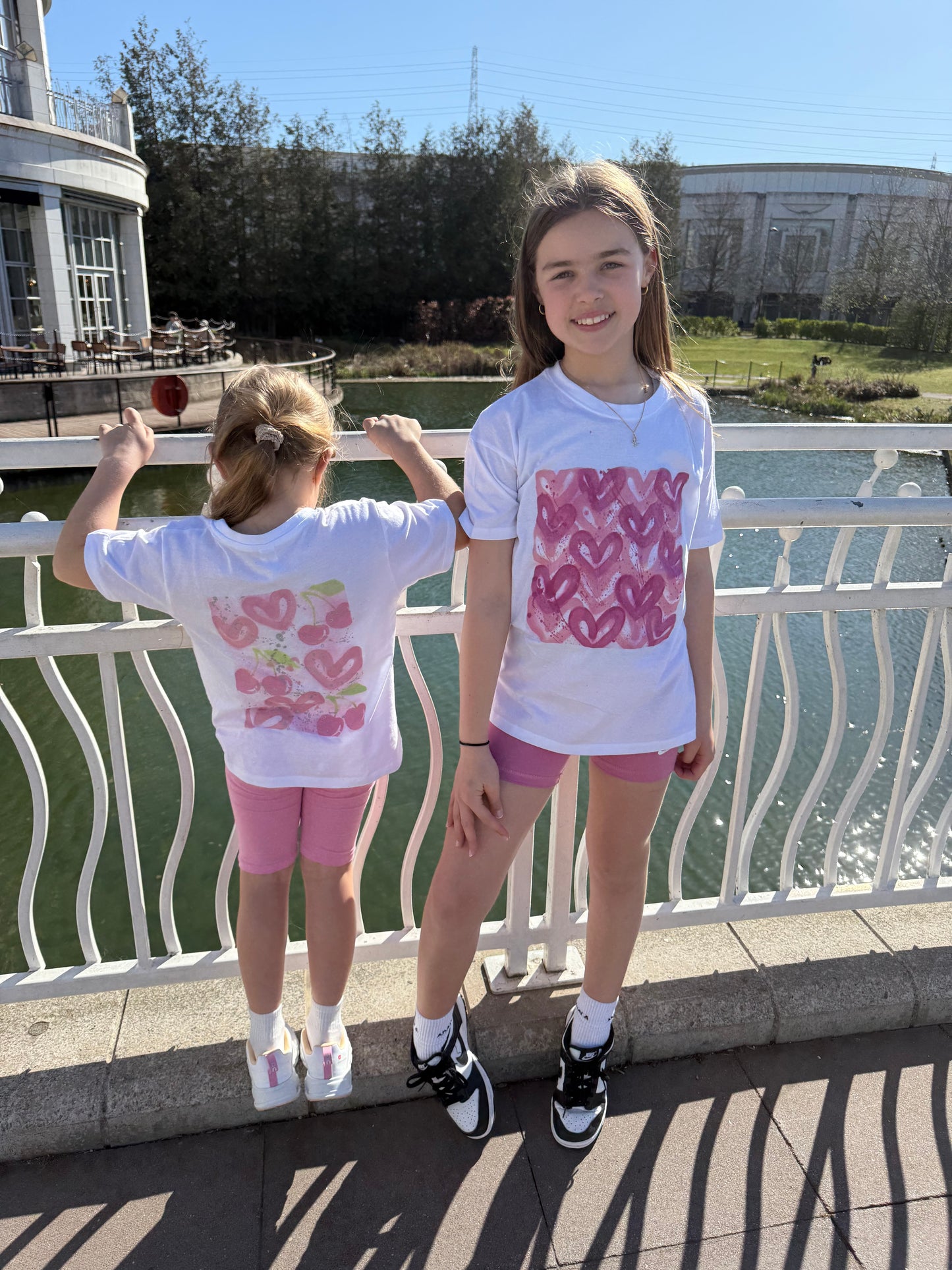 Kids pink cherry cycling set🩷🦄☁️
