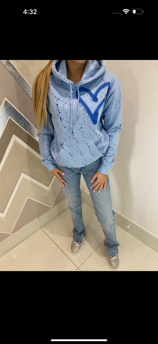 Kids Blue heart hoodie🩵💙