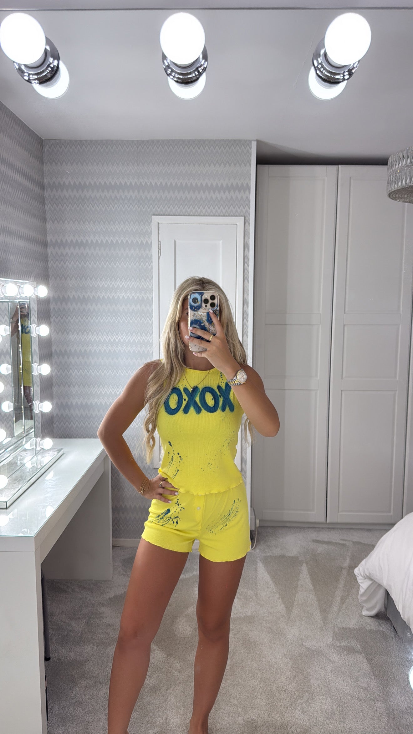 Ribbed xoxo pyjama