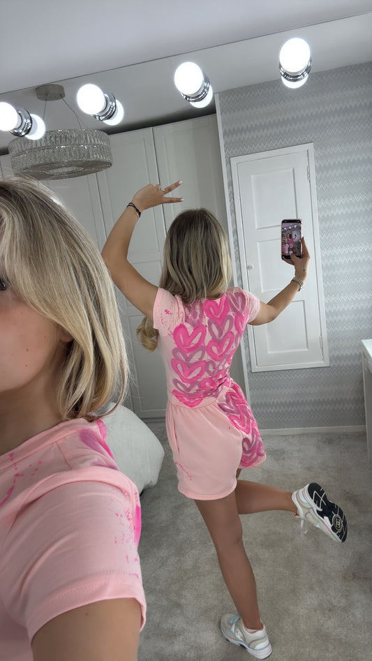 Pink heart short set💕