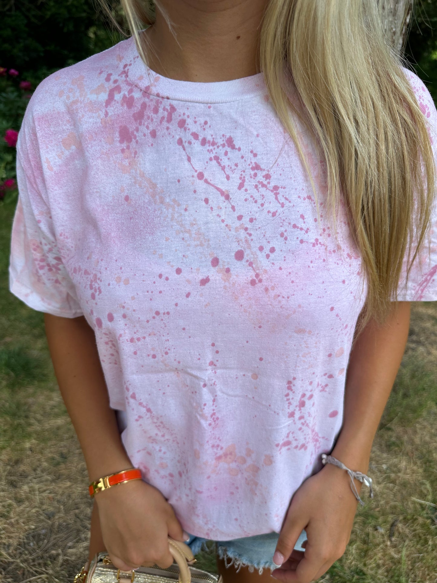 Pink Splattered T-shirt🩷🫶🏼