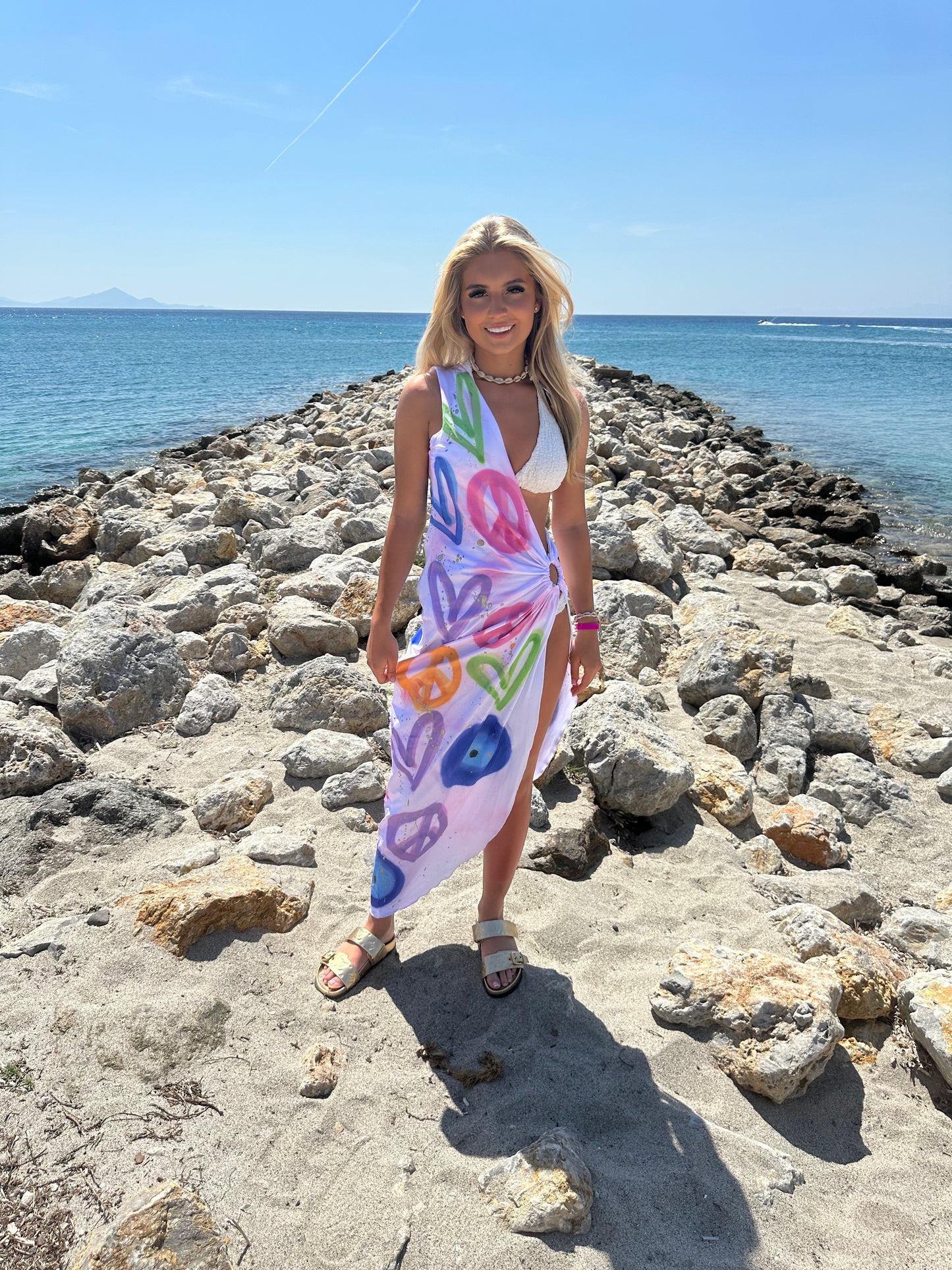 Colourful beach dress🧿💚🌴🫶🏼