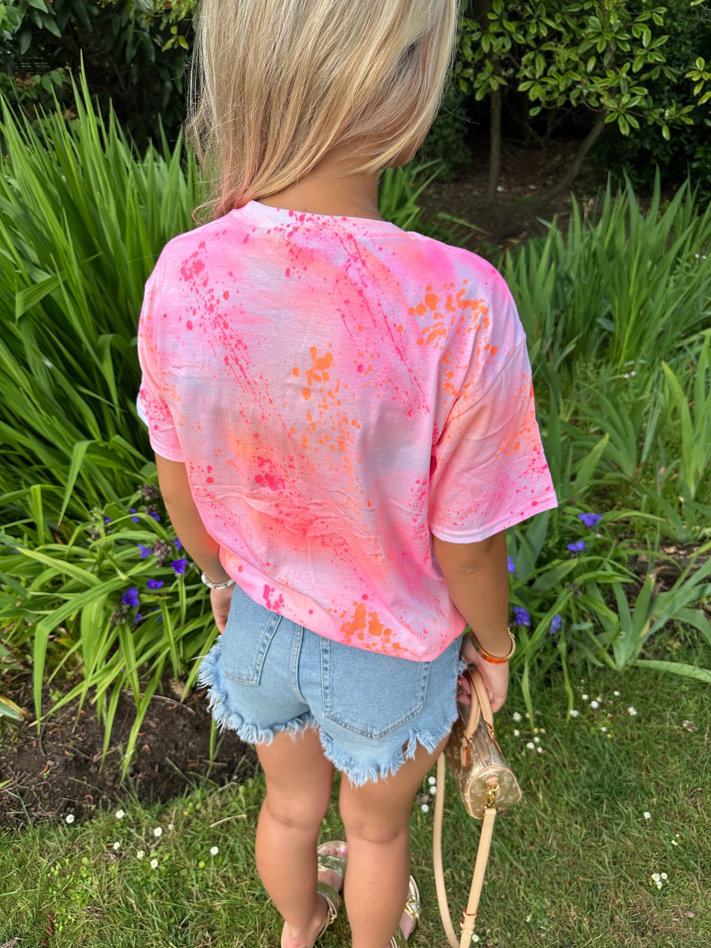 Neon splattered T-shirt