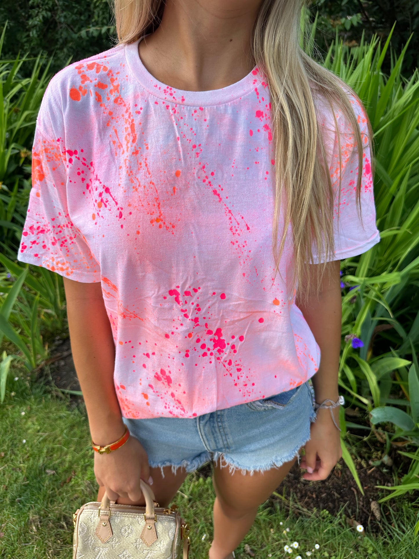 Neon splattered T-shirt