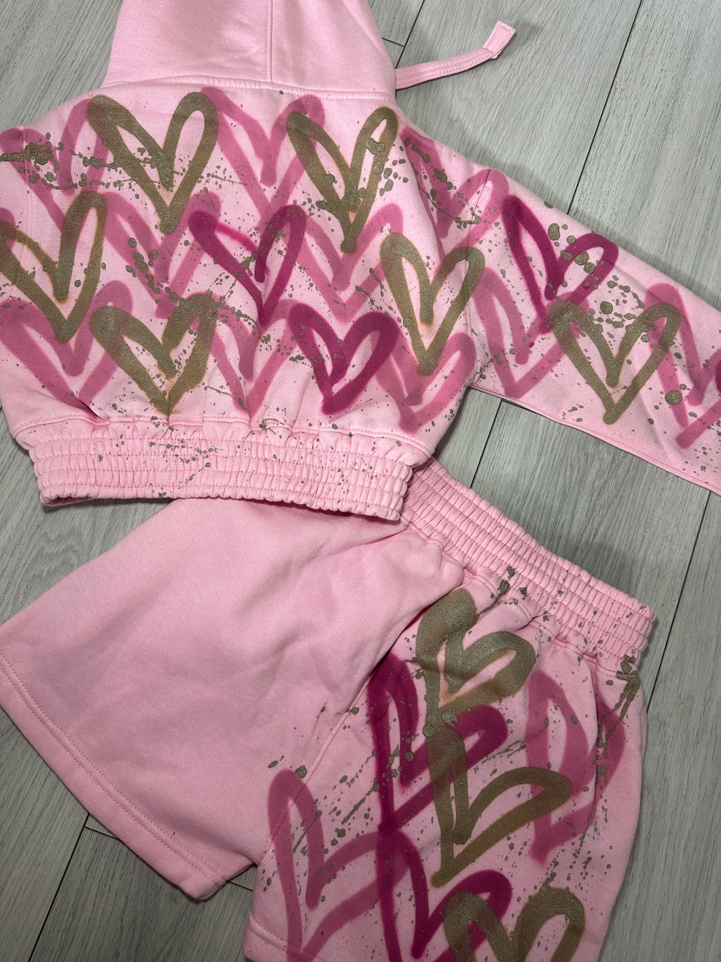 Pink&Gold crop set