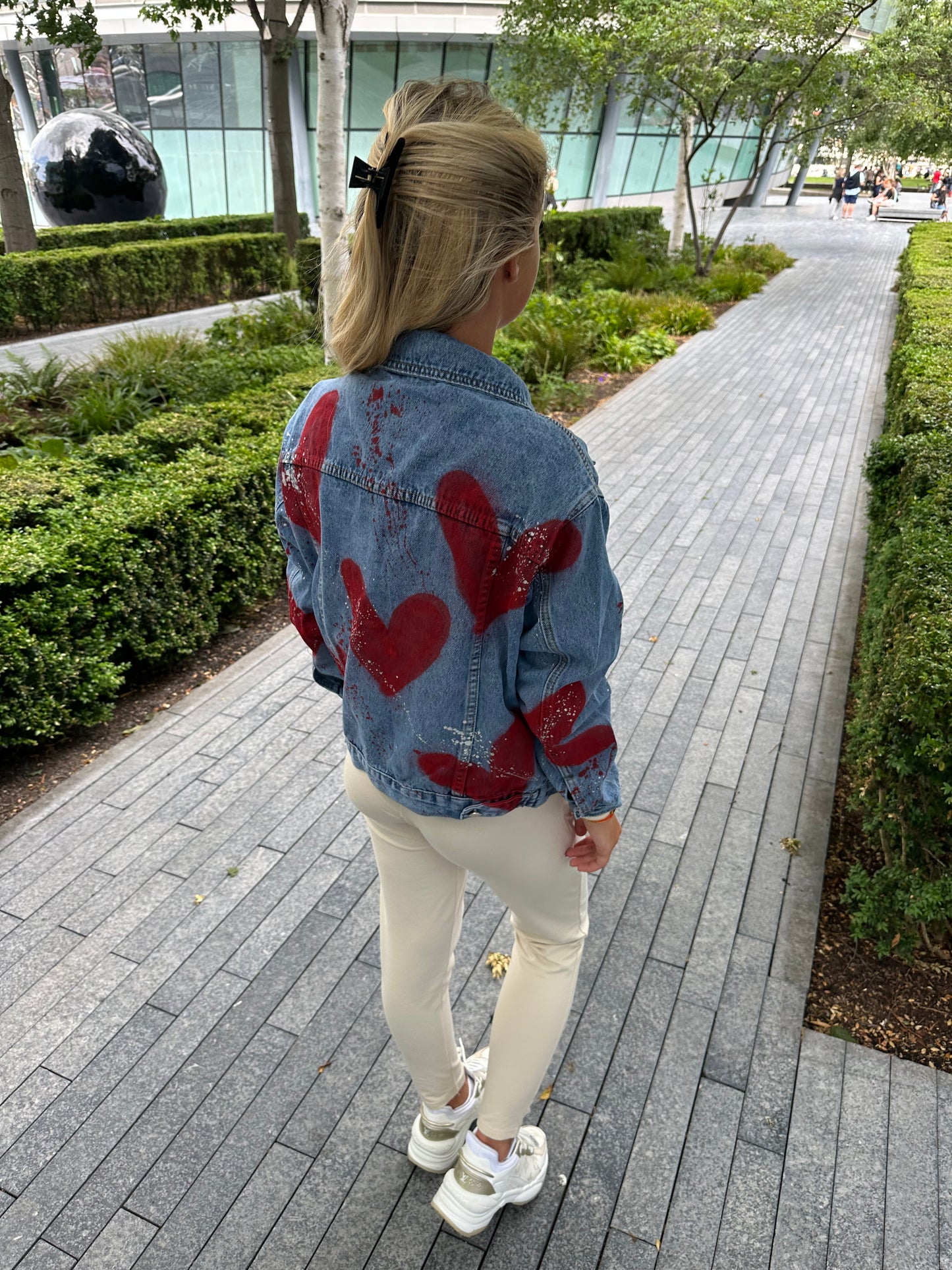 Red heart denim jacket🌴❤️❤️‍🔥🥥