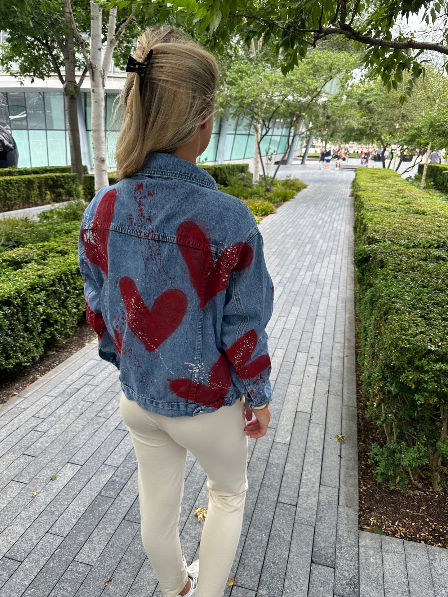 Red heart denim jacket🌴❤️❤️‍🔥🥥