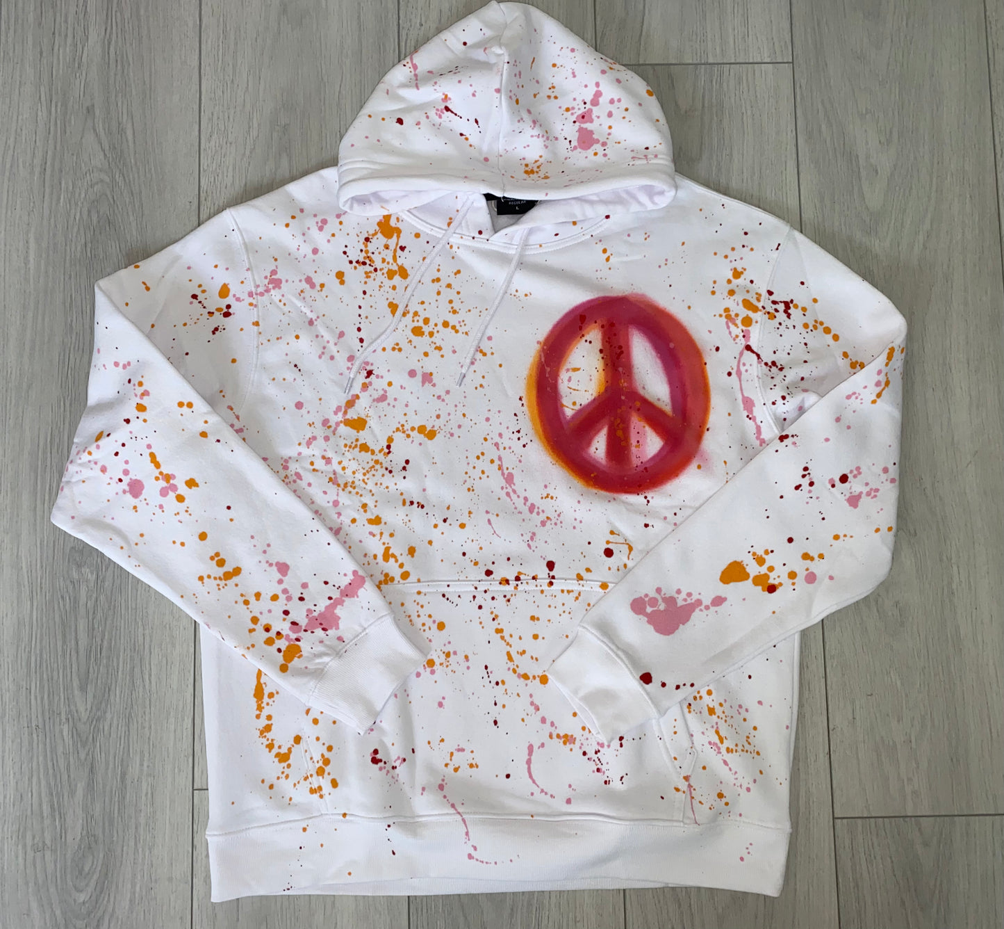 Orange peace hoodie🧡☮️