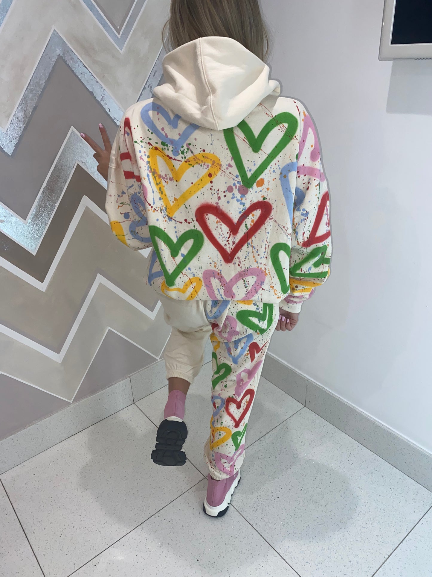 Multicoloured heart tracksuit