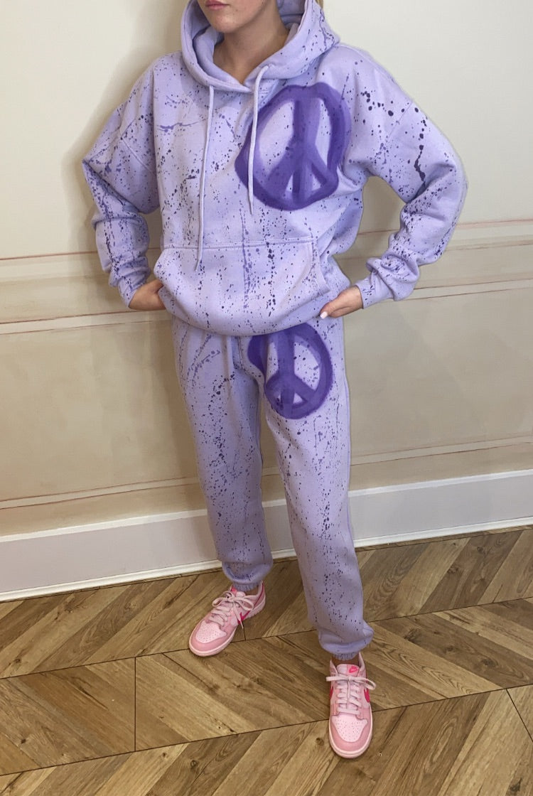 Purple peace&love tracksuit☮️✌🏼💗