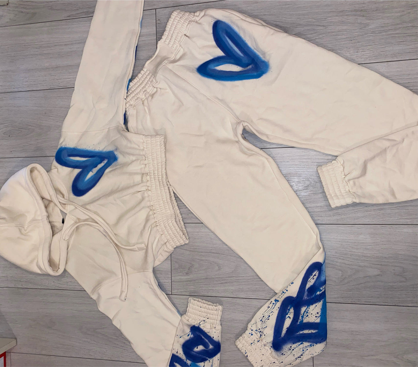 Blue cropped tracksuit💙🫶🏼