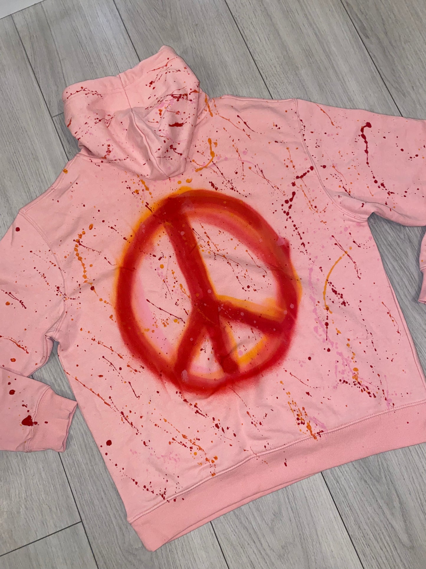 Pink peace hoodie💗✌🏼💫