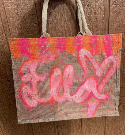 Neon personalised bag💗