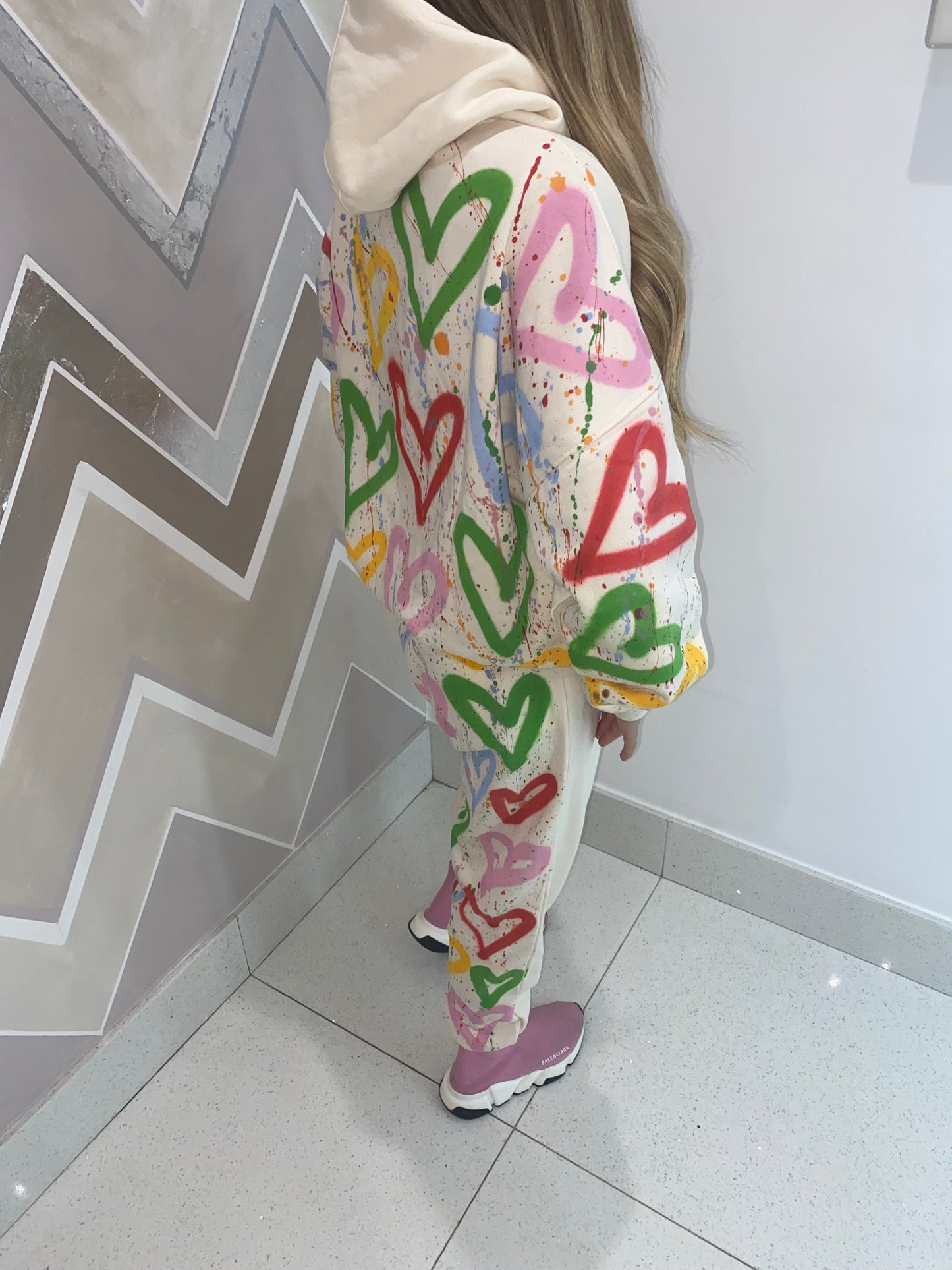 Multicoloured heart tracksuit