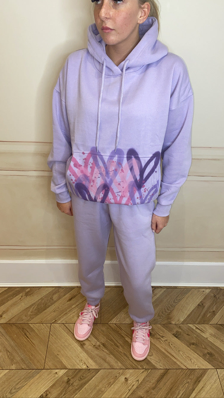 Pink&purple heart tracksuit💗💜