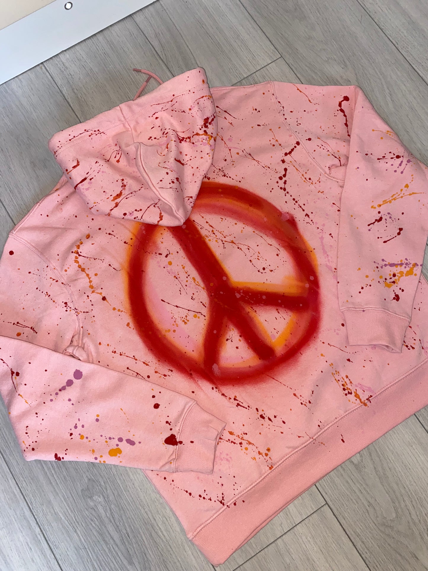 Pink peace hoodie🧡❤️