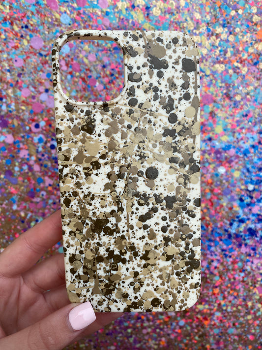 Beige splattered phone case🤎🫶🏼