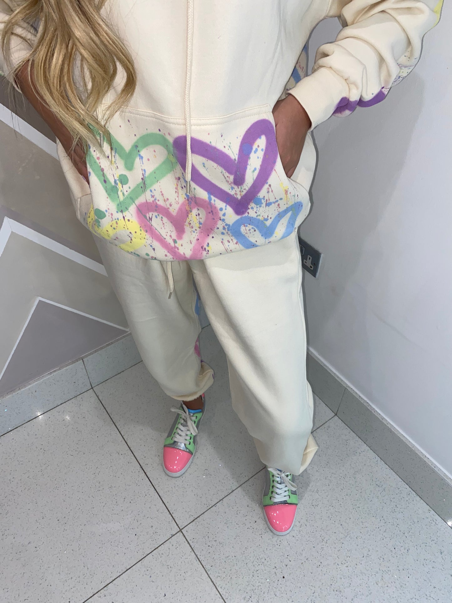 Pastel heart tracksuit🫶🏼💓💛