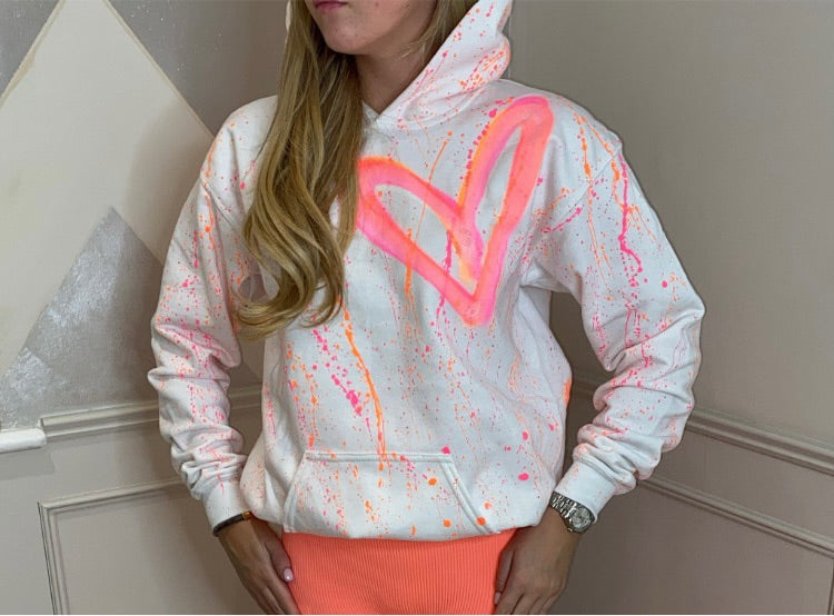 Neon love hoodie💗💗