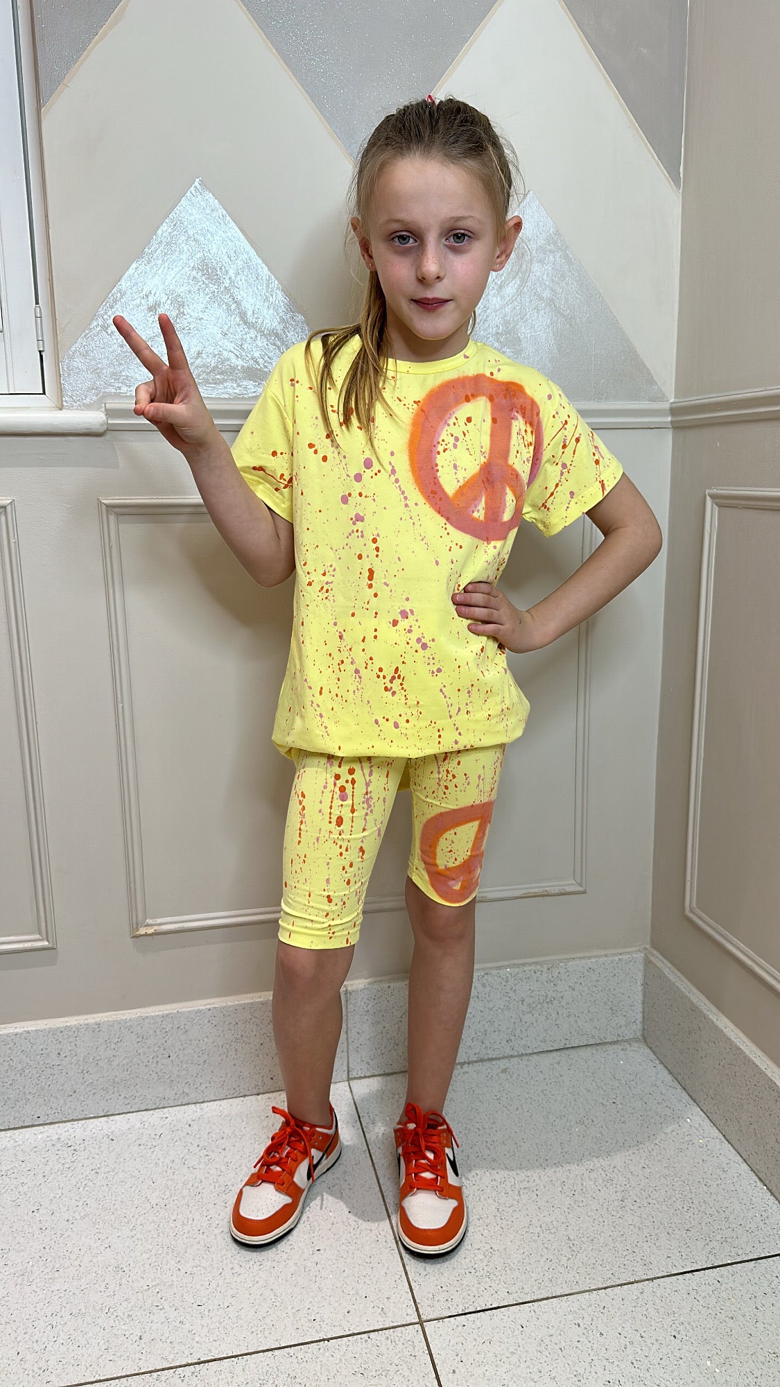 Kids yellow peace set✌🏼🧡💛💗